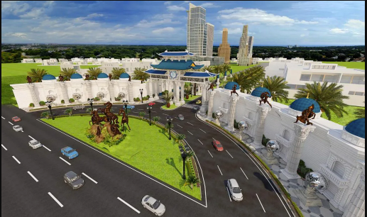 How can Overseas buy a plot in Blue World City Downtown?